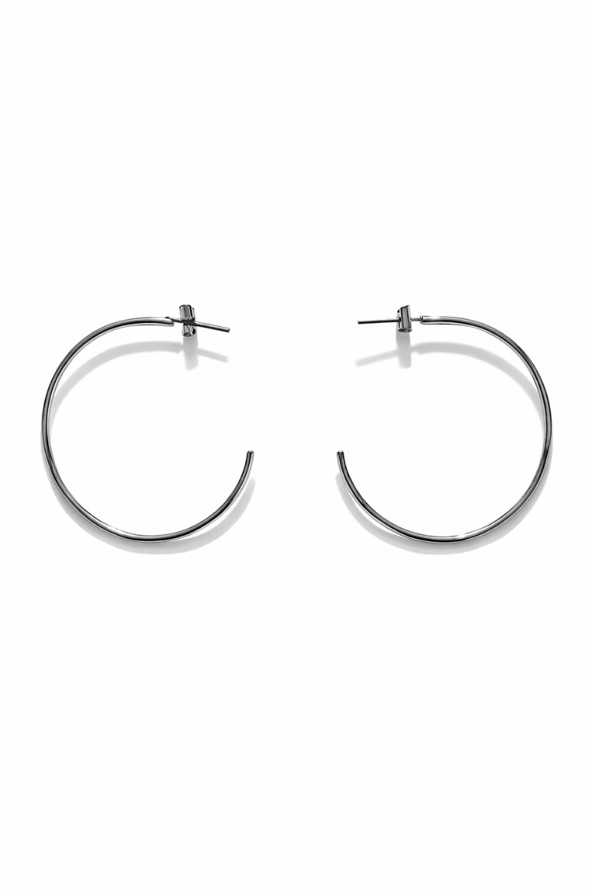 Minimal Silver Tone Hoop Earrings for Everyday Wear