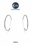 Minimal Silver Tone Hoop Earrings for Everyday Wear