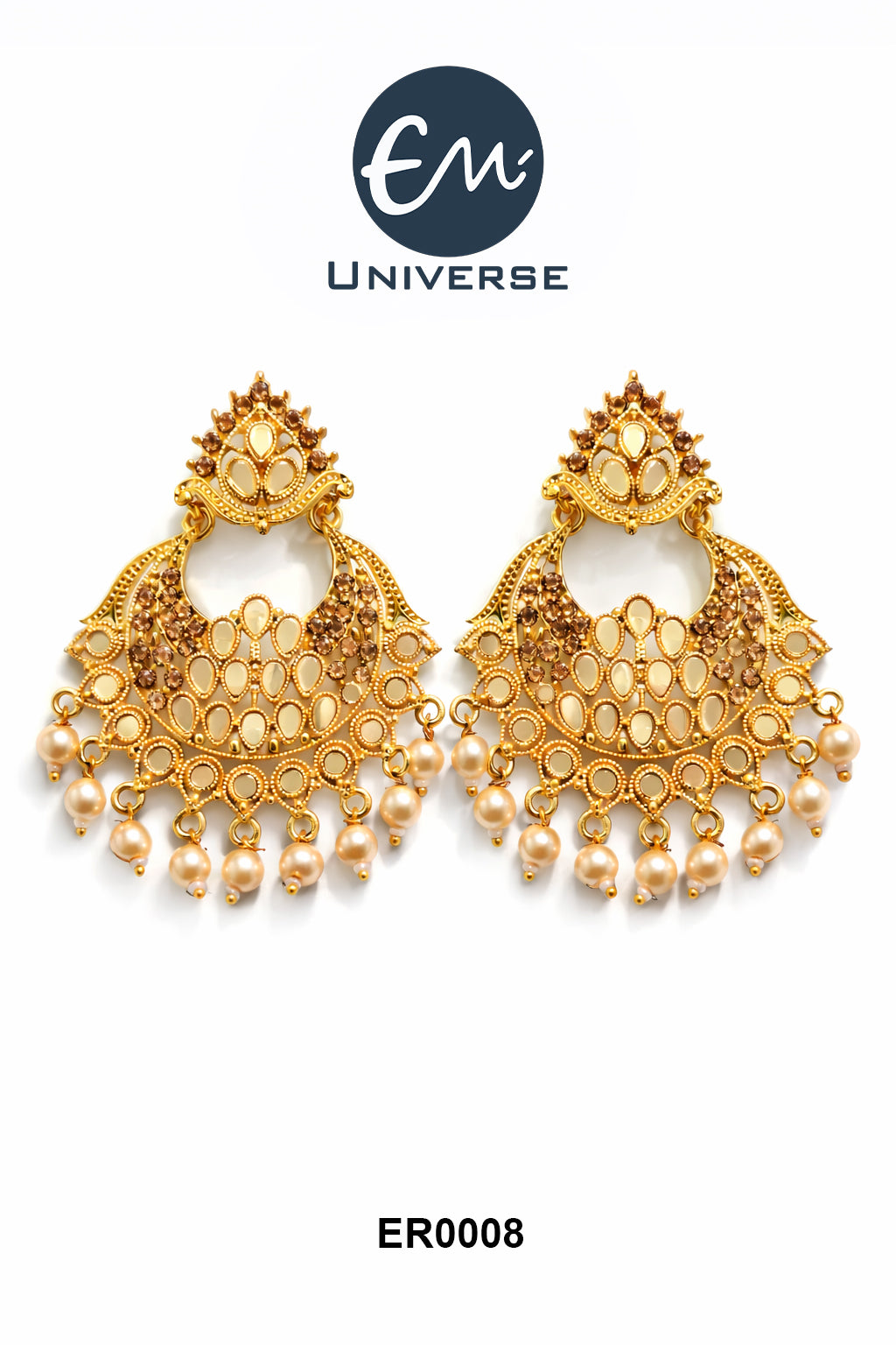 Elegant Gold Plated Designer Drop Earrings for Women – Party Wear Fashion Jewelry (1)