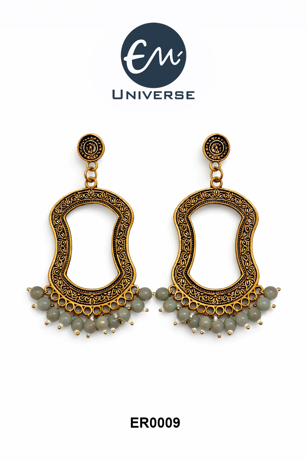 Luxury Gold Plated Statement Drop Earrings – Elegant Party Wear Jewelry for Women